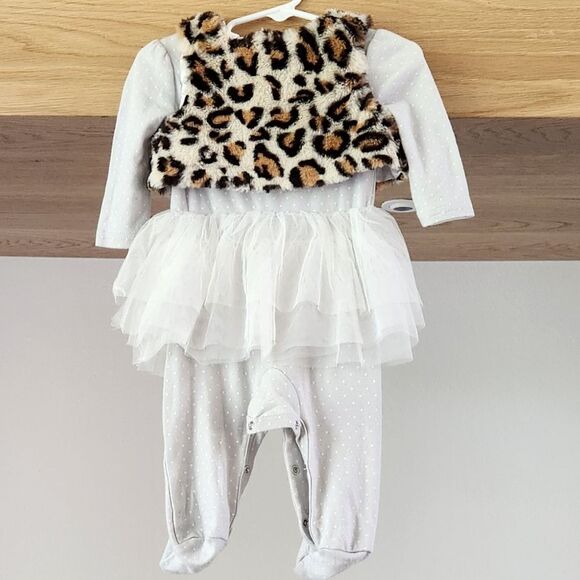 NWT Baby Starters Leopard Luxe Ballet Onesie/Footie - Picture 4 of 6